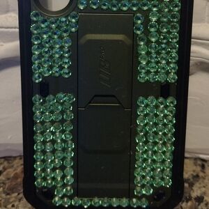 Turqoise Rhinestones Cell PhoneCase